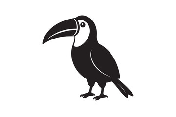 Obraz premium Toucan silhouette vector illustration, Toucan silhouette vector, Toucan silhouette PNG 