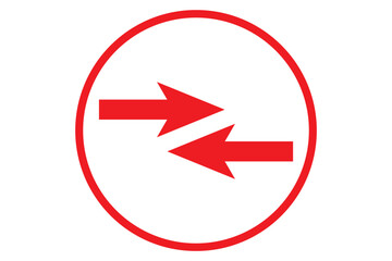 Fototapeta premium arrows data transfer icon, exchange arrow icons - Swap icon with two arrows