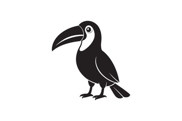 Toucan silhouette vector illustration, Toucan silhouette vector, Toucan silhouette PNG