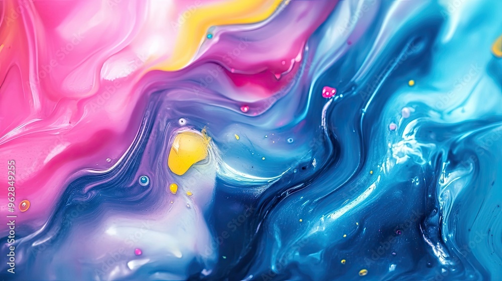 Poster Abstract background with moving colors and fluid patterns, creating a dynamic and eye-catching effect perfect for modern design templates.