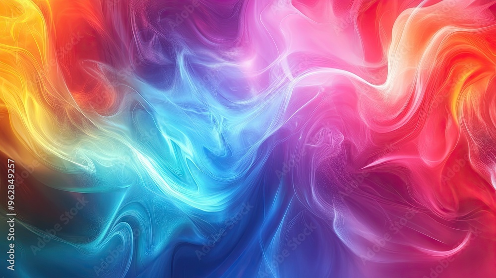 Poster Abstract background with moving colors and fluid patterns, creating a dynamic and eye-catching effect perfect for modern design templates.