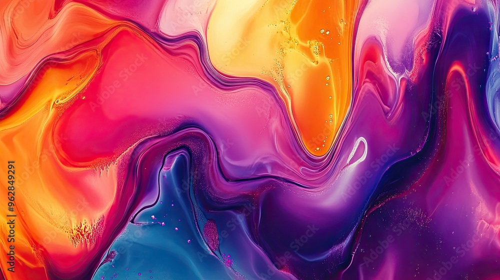 Poster abstract background with moving colors and fluid patterns, creating a dynamic and eye-catching effec
