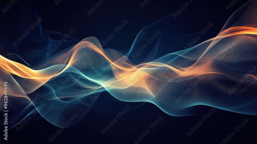 Poster abstract modern wave background with energetic lines and smooth transitions, offering a sophisticate