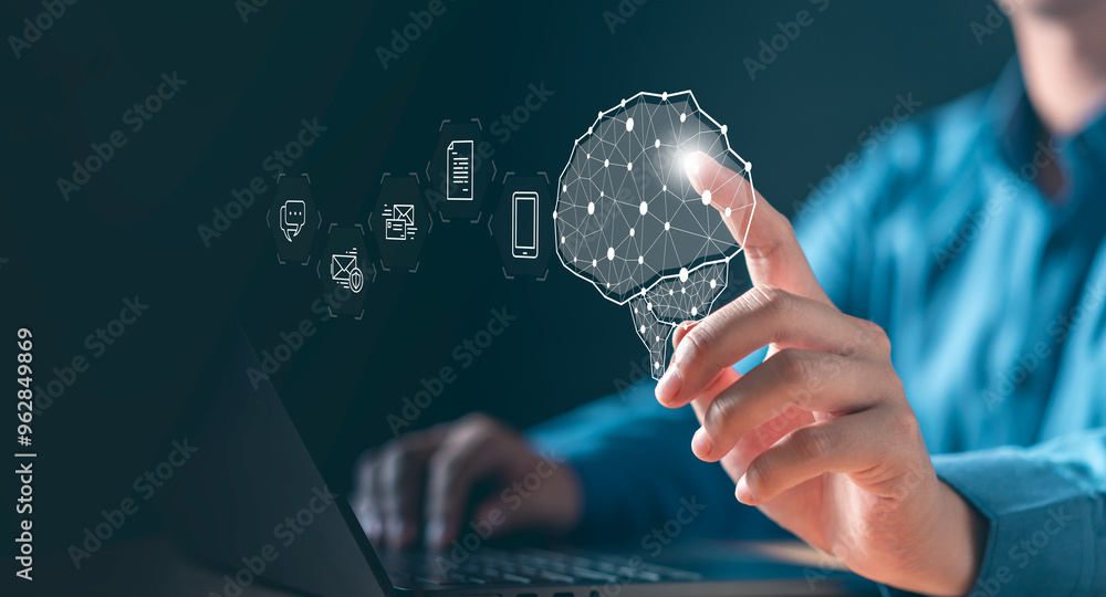 Poster information, technology, iot, digital, artificial, ai, software, artificial intelligence, future, in