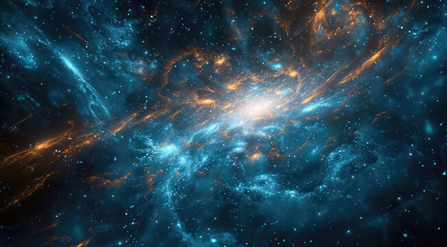 Aquarius space star concept map, modernization, simplify. Generative AI.