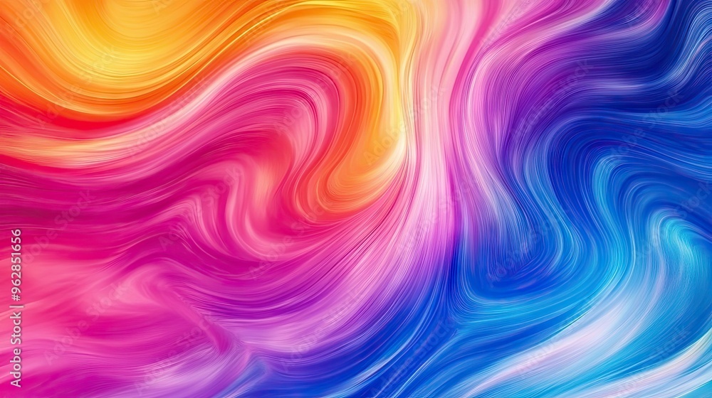 Poster dynamic effect with a moving colorful abstract background, featuring swirling hues and gradients for