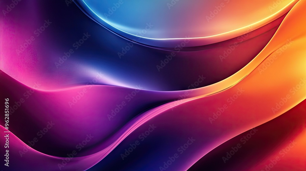 Poster dynamic effect with a moving colorful abstract background, featuring swirling hues and gradients for
