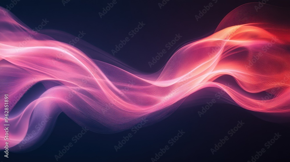 Poster dynamic wave background with a modern aesthetic, showcasing smooth, flowing lines and energetic colo