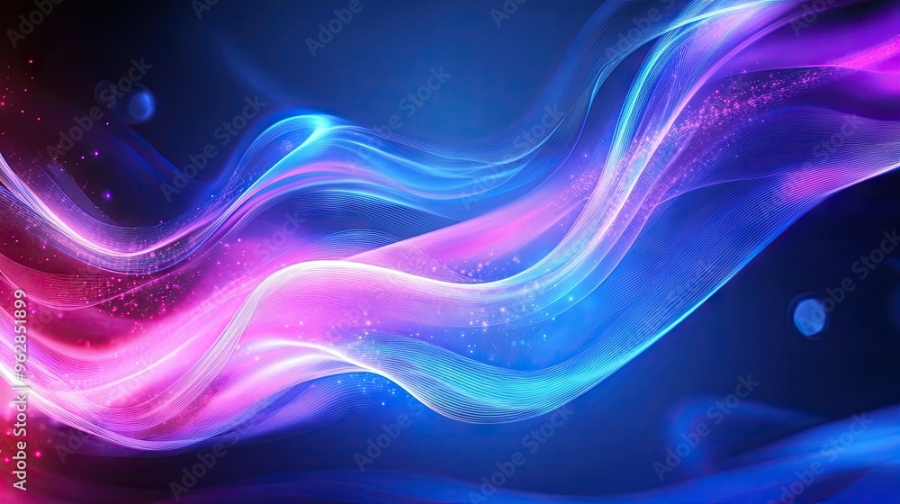 Poster dynamic wave background with sleek gradients and energetic lines, offering a modern and visually com