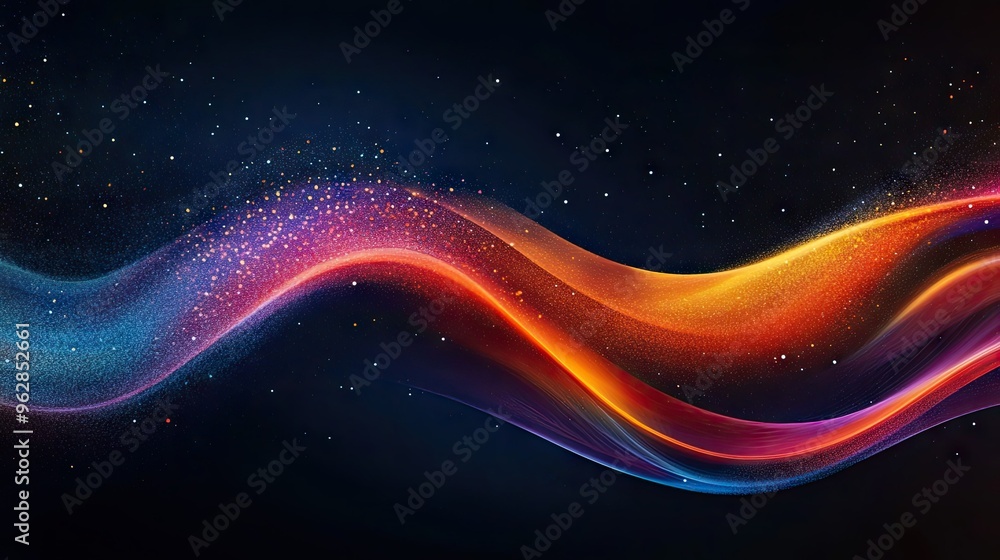 Leinwandbilder Elegant wave design with dynamic motion and vibrant hues, providing a modern and engaging background for various digital and print applications. -