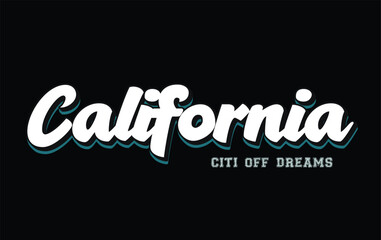 Vector california text typography design for tshirt hoodie baseball cap jacket and other uses vector