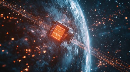 Satellite Orbiting Planet