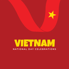 Vietnam National Day Celebration Vector Template Design Illustration