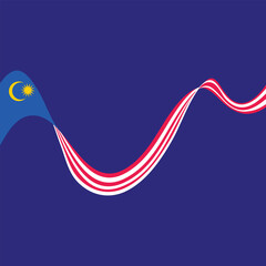 Malaysia Independence Day Celebration Background Vector Template Design