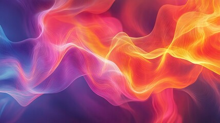 Fototapeta premium Vibrant, moving abstract background with colorful, flowing shapes creating a dynamic effect, ideal for design templates and creative projects.