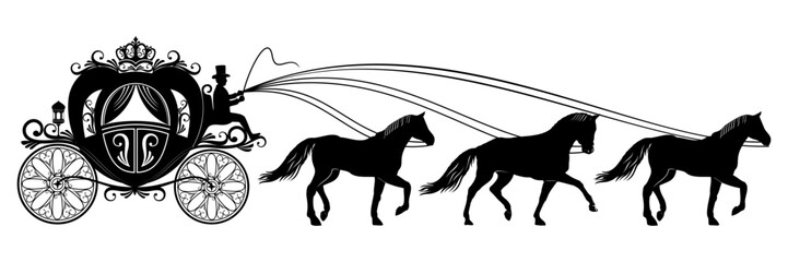 illustration of a carriage wi...