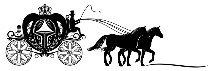 illustration of a carriage wi...