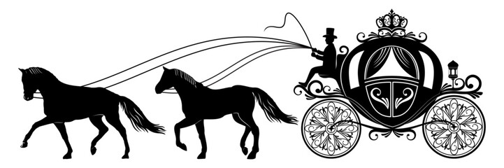 illustration of a carriage wi...