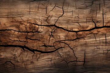 Fototapeta premium Processed collage of old cracked brown wood material texture. Background for banner, backdrop