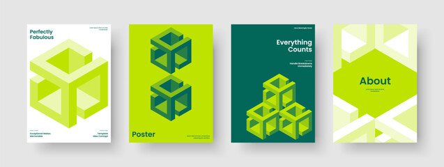 Obraz premium Geometric Brochure Design. Creative Book Cover Template. Abstract Flyer Layout. Business Presentation. Poster. Report. Banner. Background. Magazine. Journal. Brand Identity. Portfolio. Notebook