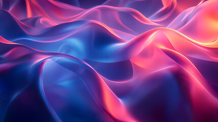 Fototapeta premium Vibrant Abstract Geometric Pattern with Neon Gradients and Fluid Shapes