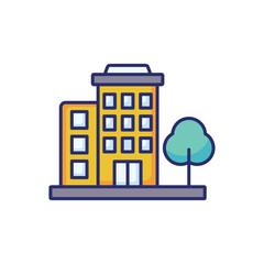 Condominium vector icon ready to use for apps and websites