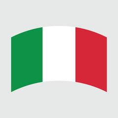 Flag of Italy isolated on white. Vector