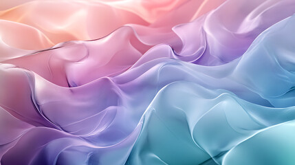 Obraz premium AI-Generated Abstract Pattern of Overlapping Transparent Shapes in Soft Pastels