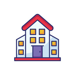 Fototapeta premium Townhouse vector icon ready to use for apps and websites