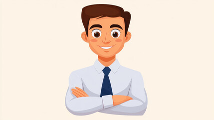 A polished male avatar exuding confidence and success, perfect for business profiles or professional presentations.