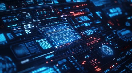 Fototapeta premium Futuristic Digital Interface