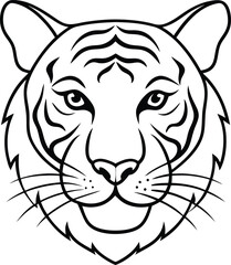 Unique tiger head icon vector illustration ideal for modern logos
