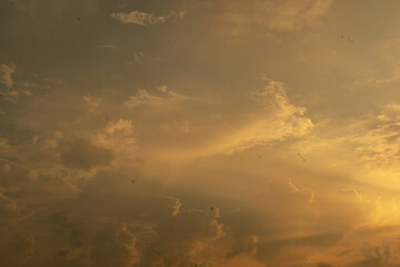 Vintage noise grain effect orange colour background sky for the vintage look.