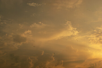 Vintage noise grain effect orange colour background sky for the vintage look.