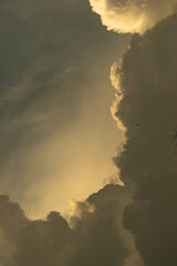 Vintage noise grain effect orange colour background sky for the vintage look.