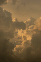 Vintage noise grain effect orange colour background sky for the vintage look.