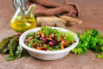 salad with beet and other vegetables