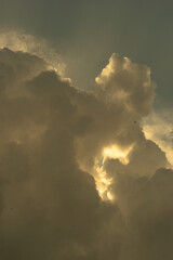 Vintage noise grain effect orange colour background sky for the vintage look.