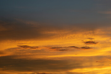 Beautiful orange colour sunset sky 
