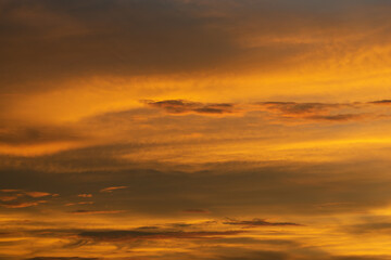 Beautiful orange colour sunset sky 