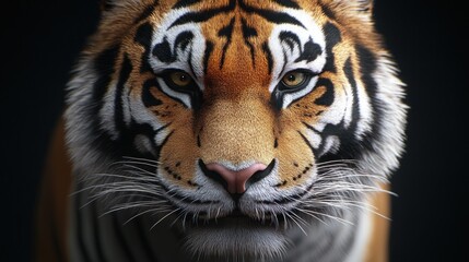 Naklejka premium Close-up Portrait of a Majestic Tiger