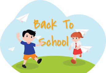 Back to School Flat Design Illustration