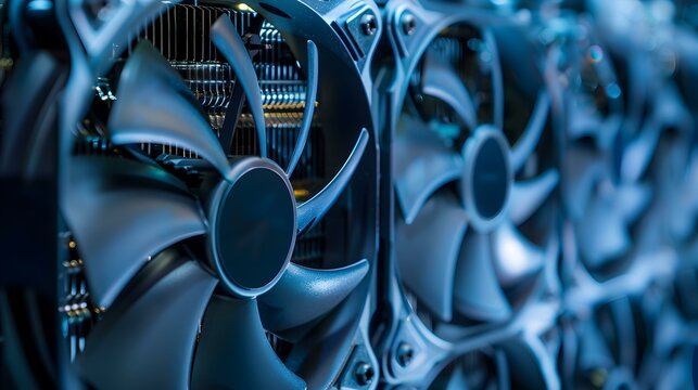 Closeup of a Computer Cooling Fan Technology and Design