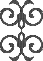 Sketch vector illustration silhouette design detail icon logo symbol rosette mandala floral classic vintage