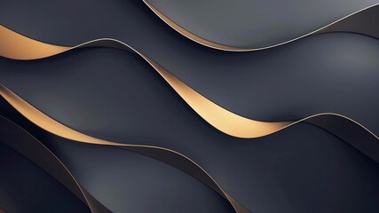 a series of black and gold chairs with gold and black lines.