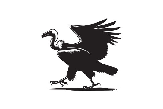 recommend clip art: Vulture silhouette vector illustration, Vulture silhouette vector Vulture silhouette line art