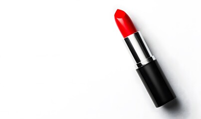 red lipstick isolated on white background