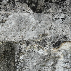 Old Worn Retro Brick Wall with Peeling Plaster Texture. Grungy red Stonewall Background. Abstract Square Banner