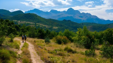 Hiking Through Mountains A Scenic Trail