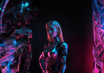 Obraz premium Future humans with extended lifespans.